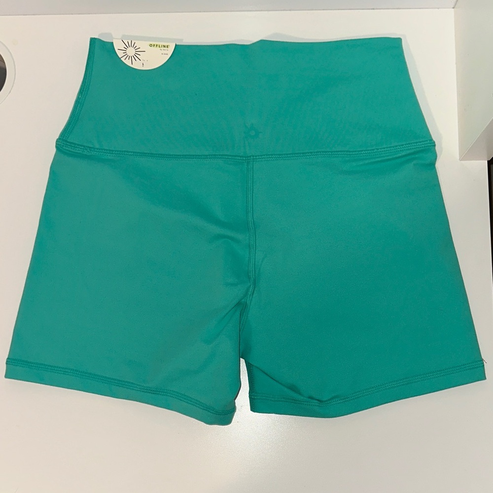 NWT Aerie High-Waisted Teal Women's Shorts